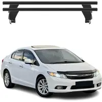 Menabo dakdrager basisdrager voor Honda Civic IX SD, modeljaren 2012-2015, aluminium, zwart, met ABE-certificaat