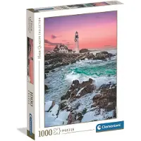 Clementoni Legpuzzel First Snow at Portland Head - Puzzel 1000 Stukjes Vuurtoren - High Quality Collection - Puzzels en Legpuzzels voor Volwassenen