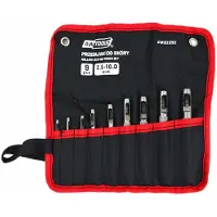 AWTOOLS : Set van 9 ledergatenponsjes