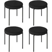 HOMCOM eetkamerkruk stapelbaar, set van 4 - Zitkruk, barkruk - Zwart