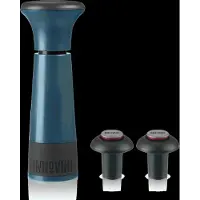 INNOVINE Vacuum Pump Wine Saver in Deep Teal - Wijnpomp met 2 stoppers