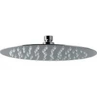 BLUE LABEL Viborg Steel Hoofddouche 25cm RVS 304 - Geborsteld RVS - RVS 304 - Kranen, Douchekranen, Hoofddouches - 8711802005613 - Kranen, Douchekranen, Hoofddouches