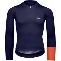POC Cadence heren-shirt met lange mouwen, blauw/oranje || Maat: S