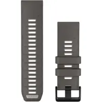 Garmin Siliconen Polsband 26mm Quickfit Met Zwarte Gesp Horlogebandje Grijs/lichtgrijs