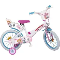 Toimsa 14-inch kinderfiets, meisjesfiets, fiets, Paw Patrol, wit