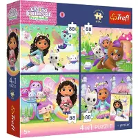 Trefl Puzzel Premium Plus, "Gibinin Magic House" voor kinderen: Kattenbekers, 4x8 stuks