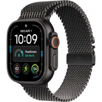 Apple Watch Ultra 4 - 49mm - Black Titanium - Black Milanese Loop - M