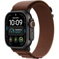 Apple Watch Ultra 4 - 49mm - Black Titanium - Burgundy Alpine Loop - M