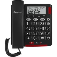 Amplicomms BigTel 50 Alarm Plus Noodoproep Armband Duo Grote Toets Telefoon, Telefoon, Grijs
