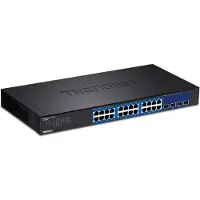 Trendnet Ethernet Switch TEG-30284 24 Poorten Beheerd - 2 Gelaagdheden Ondersteund - Modulaire - Glasvezel