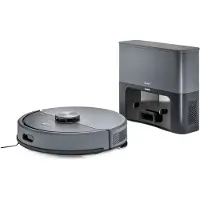 Medion Robotstofzuiger met afzuigstation en dweilfunctie X23 SW+ (lasernavigatie, sterke 5000 Pa zuigkracht, 2-in-1 robotstofzuiger, nauwkeurige kaartopbouw, Go & No Go-zones, meerdere verdiepingen) b