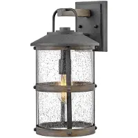 HINKLEY LED Wand Buitenlamp Lakehouse | 1X E27 Max 60W | IP44 | Dimbaar | Aged Zinc with Driftwood Grey