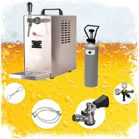 Ich-zapfe Compleet set tapinstallatie JET 30 biertap met driehoekige tapkop, CO2-fles 2 kg, slangen en drukeiser tot 40 l/u