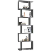 VCM PalusaL wandkast 6 planken antraciet.