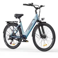 HillMiles e-bike, stadsfiets en e-hollandfiets met een 36V 13Ah accu, met een bereik tot 80-100 km, SHIMANO 7-versnellingen, 250W motor en een snelheid van 25 km/u, model MileCity1