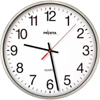 Peweta 44.130.213 Wanduhr silbermetallic