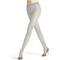 Falke Chevron gedessineerd materiaal halfdoorzichtig 50 DEN panty dames grijs - maat XL