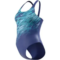 Speedo Hyperboom Placement Muscleback Dames - Chloorbestendig Sportbadpak Dames - Kleurvast Badpak Dames - Zwempak Dames met Muscleback - Blauw/Blauw - 42