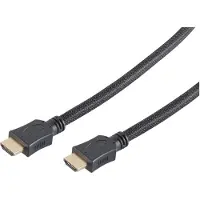 Shiverpeaks HDMI A-St./HDMI A-St. verg HEAC sw Nylon Mantel 2m