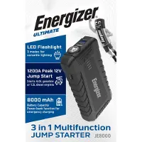 Energizer – JE8000 – 8.000 mAh 3-in-1 Jumpstarter, Powerbank & LED-lamp