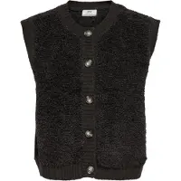 JDY Gebreide bodywarmer chocoladebruin