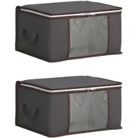 vidaXL Opbergbox met transparant zijpaneel, 2 stuks, 33,6 liter