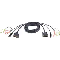 Aten 2L-7D02U DVI-D Single Link KVM kabel met audio en USB - 1,8 meter