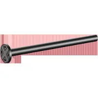 Keuco Handdoekhouder van metaal, zwart mat, eenarmig, stijf, 33,9 cm diep, voor badkamer en gastentoilet, wandmontage, Plan Black Selection