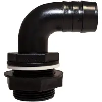Garantia regentonnen overloopbocht 1 1/4'' incl. afdichting en contramoer