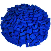 LEGO 2x4 stenen blauw - 50 stuks - Blauwe stenen 3001 (3001, LEGO Accessoires)
