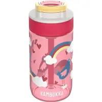 Kambukka Lagoon Drinkfles voor kinderen 400ml Love Birds - met geïntegreerd rietje - drinkbus kinderen - drinkbeker voor school