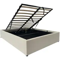 CALICOSY - Opbergbed 140x190 cm bekleed met fluweel - ROMY