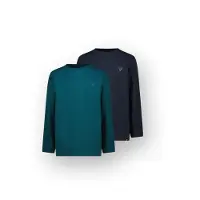 Vingino Jongens T-shirt Basic-LS-2pack Jongen Groen 176