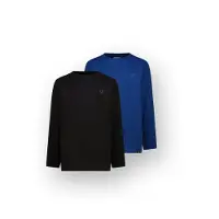 Vingino Jongens T-shirt Basic-LS-2pack Jongen Zwart 104