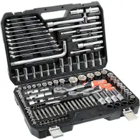 YATO Steeksleutelset, 128-delig, 1/2", 3/8" en 1/4", XL-uitvoering
