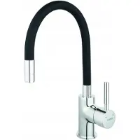Novaservis Ferro Zumba - Keukenkraan met flexibele arm, zwart/chroom BZA4BLP