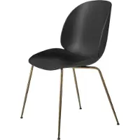 Gubi Beetle stoel Black, messing onderstel