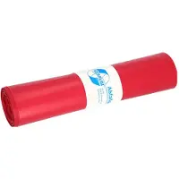 Deiss LDPE Premium Gemiddeld gebruik Vuilniszakken 120 l Rood PE (polyethyleen) 37 micron 25 Stuks