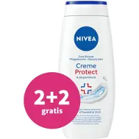 Nivea 2+2 gratis: Douchegel Creme Protect 250 ml