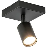Sensahome MX68552-1A Opbouwspot Zwart - 1-lichts Zwarte Spots - 6x10cm - GU10*3W Fitting - Exclusief Lichtbron