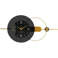 Sensahome Wandklok Dublin - Luxe Klok - Exclusief Design - Grote Wandklok - Ø40cm - Zwart/Goud