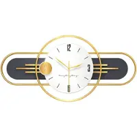 Sensahome Wandklok Shanghai - Luxe Klok Goud - Exclusief Design - Grote Wandklok - Ø38cm - Zwart/Goud