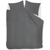 Beddinghouse Dekbedovertrek Organic Basic Antraciet Katoen-240 x 200 / 220 cm | Lits-Jumeaux