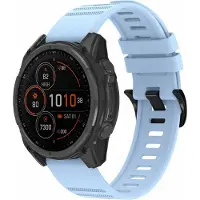 IMoshion QuickFit Stripe Siliconenbandje - Garmin 22 mm aansluiting - Lichtblauw