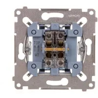Kontakt-Simon Contactdoos, type Simon SW7M, beschermingsgraad IP20, IP44, 250 V, 10 A, afmetingen 75 mm x 32 mm