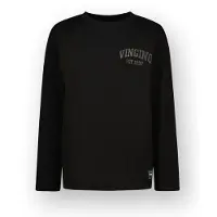 Vingino T-shirt Icon-logo-LS Jongen Zwart 176