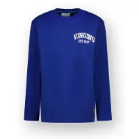 Vingino T-shirt Icon-logo-LS Jongen Blauw 116