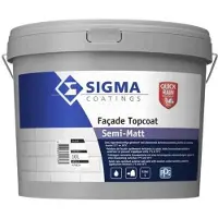 Sigma Facade Topcoat Semi-Matt | Zijdematte Gevelverf 10 LTR - Wit