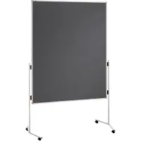 Franken Premiumline Dubbelzijdig Mobiel Trainingsbord ECO-UMTF12R Vilt 120 x 150 cm Grijs