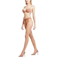 Falke Shelina eenkleurig materiaal transparant 12 DEN panty dames bruin - maat XL